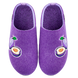 Женские закрытые тапочки БЕЛСТА из фиолетового войлока украшены вышивкой Сливы - 2
