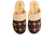 Жіночі закриті капці БЕЛСТА із коричневої замші прикрашені візерунковою вишивкою та бежевим відворотом - 2