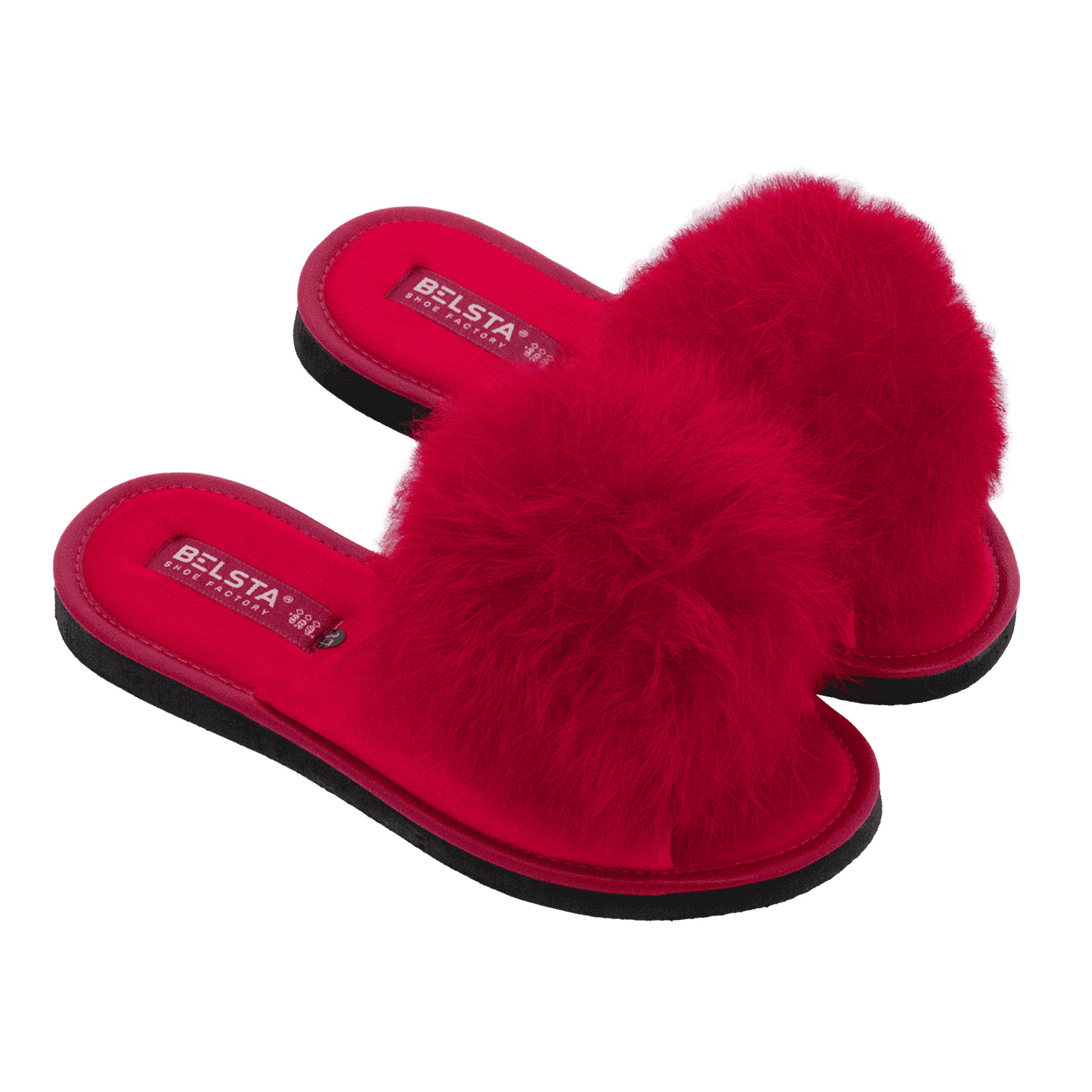 Women's velour slippers BELSTA - 1