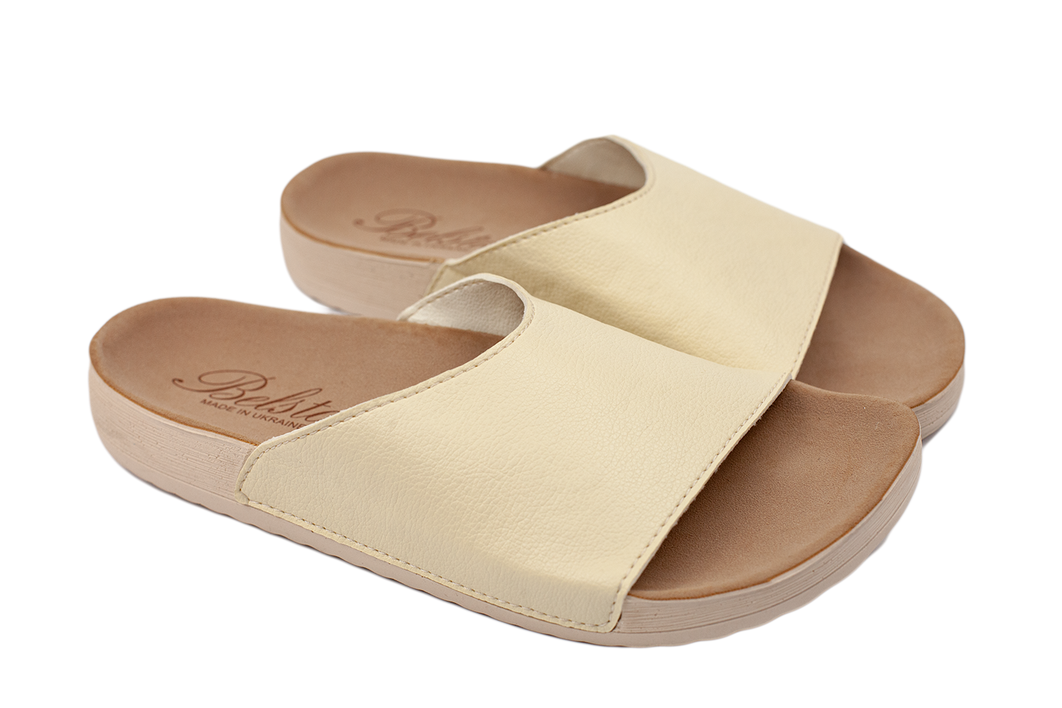Women`s summer flip flops BELSTA made of eco leather - 1