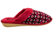 Женские закрытые тапочки БЕЛСТА из бордовой вязанки украшены орнаментом и розовым отворотом - 3