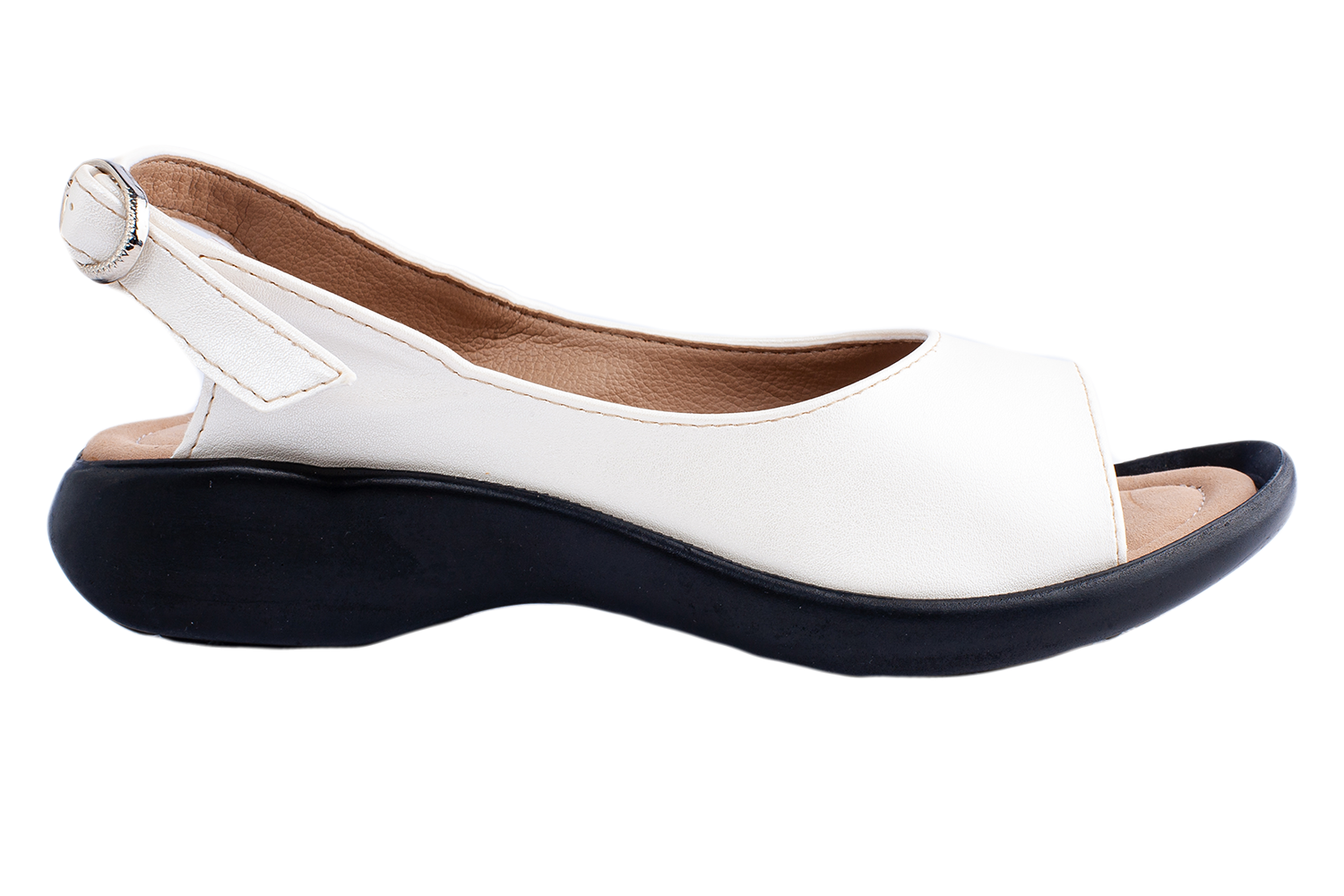 Women's white sandals by BELSTA - 3