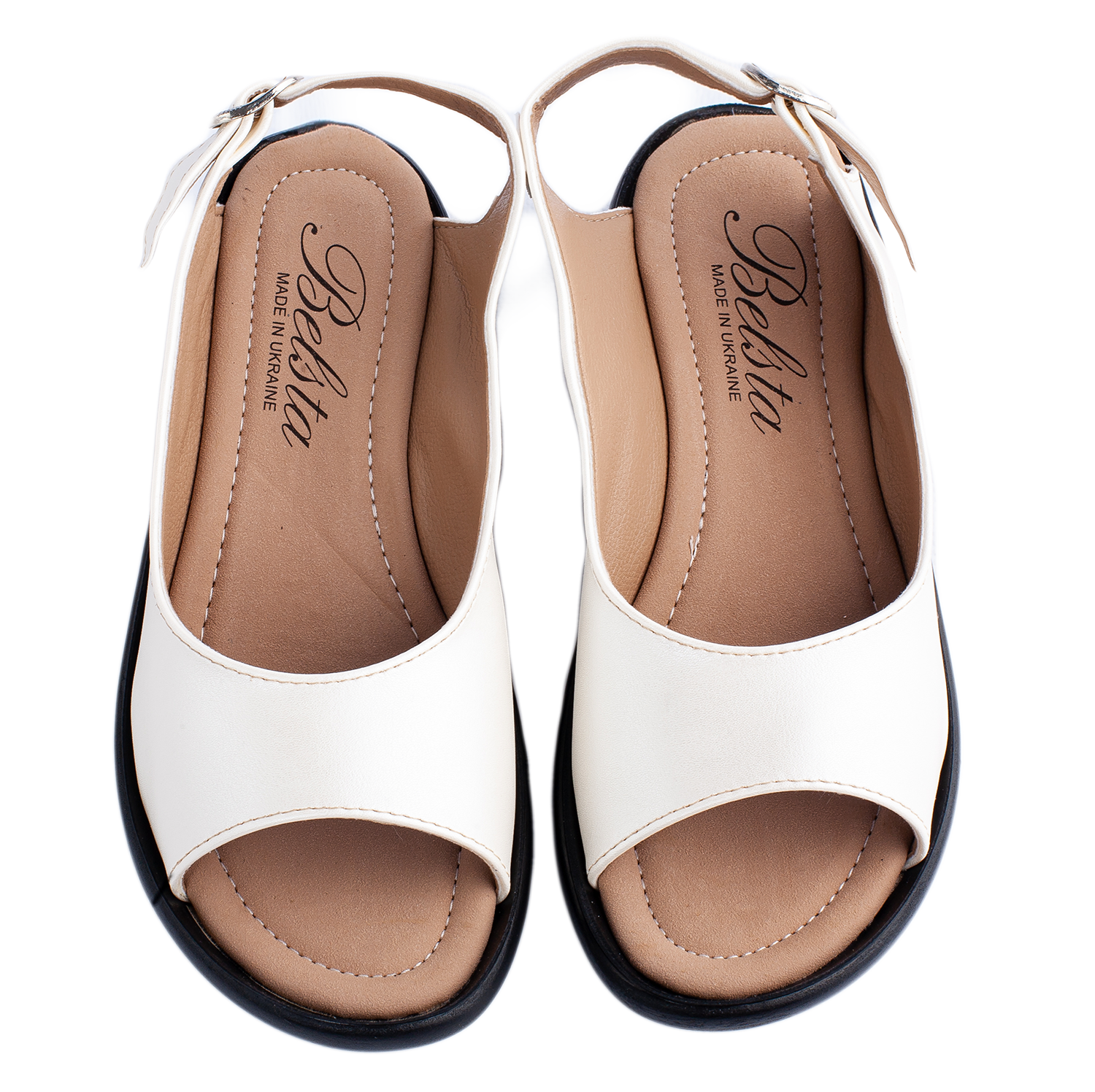 Women's white sandals by BELSTA - 2
