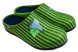 Женские закрытые тапочки БЕЛСТА из зелёного войлока украшены вышивкой гроны Винограда - 1