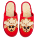 Children's slippers BELSTA suede with embroidery on sheepskin - 2