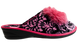 Жіночі закриті капці БЕЛСТА з чорного велюру з рожевим принтом прикрашені хутром - 3