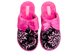 Жіночі закриті капці БЕЛСТА з велюру чорного кольору з рожевим принтом прикрашені рожевим відворотом із махри та бантиком - 2