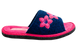 Детские открытые тапочки БЕЛСТА из тёмно синего войлока украшены цветочками - 3