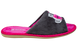 Женские открытые тапочки БЕЛСТА из серого велюра украшены Котиками с розовым сердечком на розовой стельке - 3