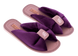 Женские открытые тапочки БЕЛСТА из фиолетового велюра на бежевой стельке - 1