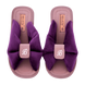 Женские открытые тапочки БЕЛСТА из фиолетового велюра на бежевой стельке - 2