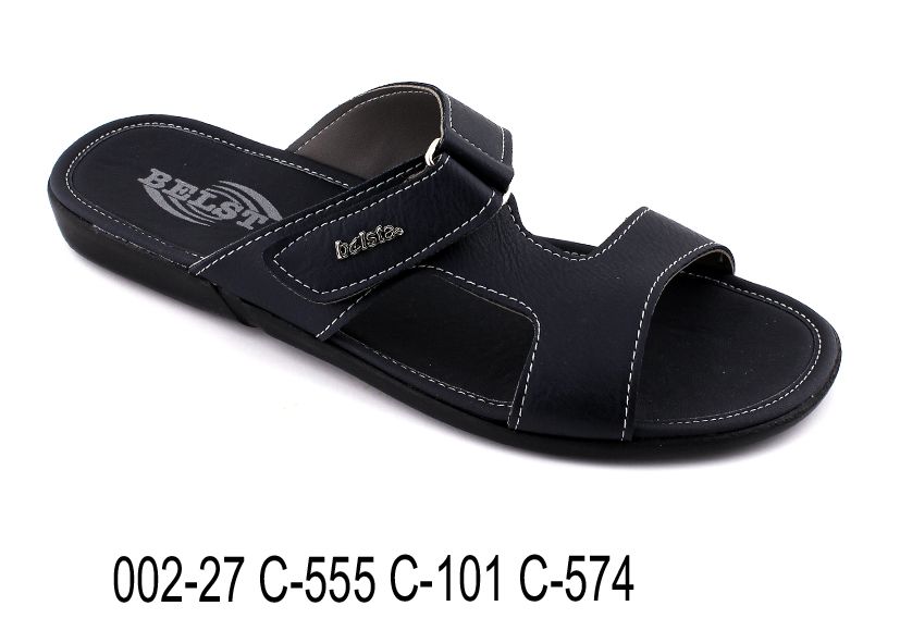 BELSTA eco leather slippers for men with velcro - 1
