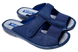 Женские открытые тапочки БЕЛСТА из синего джинса на липучке и резинке - 1