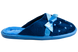 Женские закрытые тапочки БЕЛСТА из синего велюра украшены голубым атласным бантиком - 3