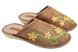 Женские закрытые тапочки БЕЛСТА из коричневого замша украшены цветочной вышивкой - 1