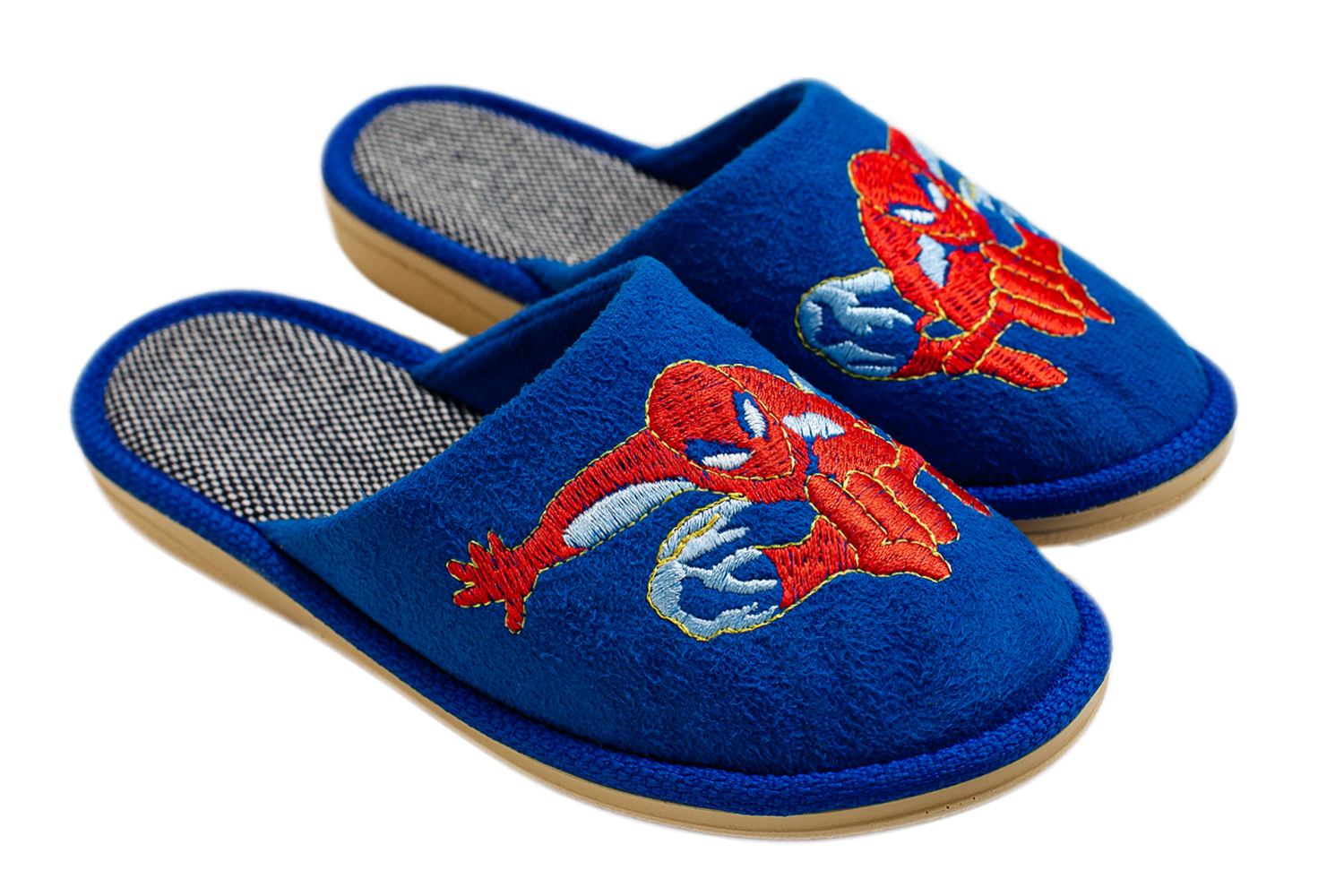 Children's slippers BELSTA suede with embroidery - 1