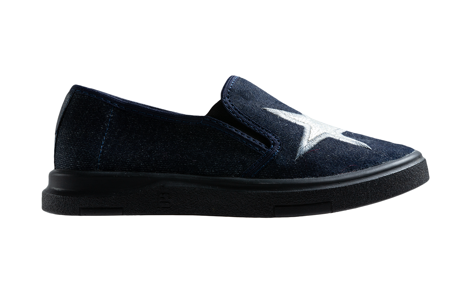 Children's slippers BELSTA of denim with embroidery - 3