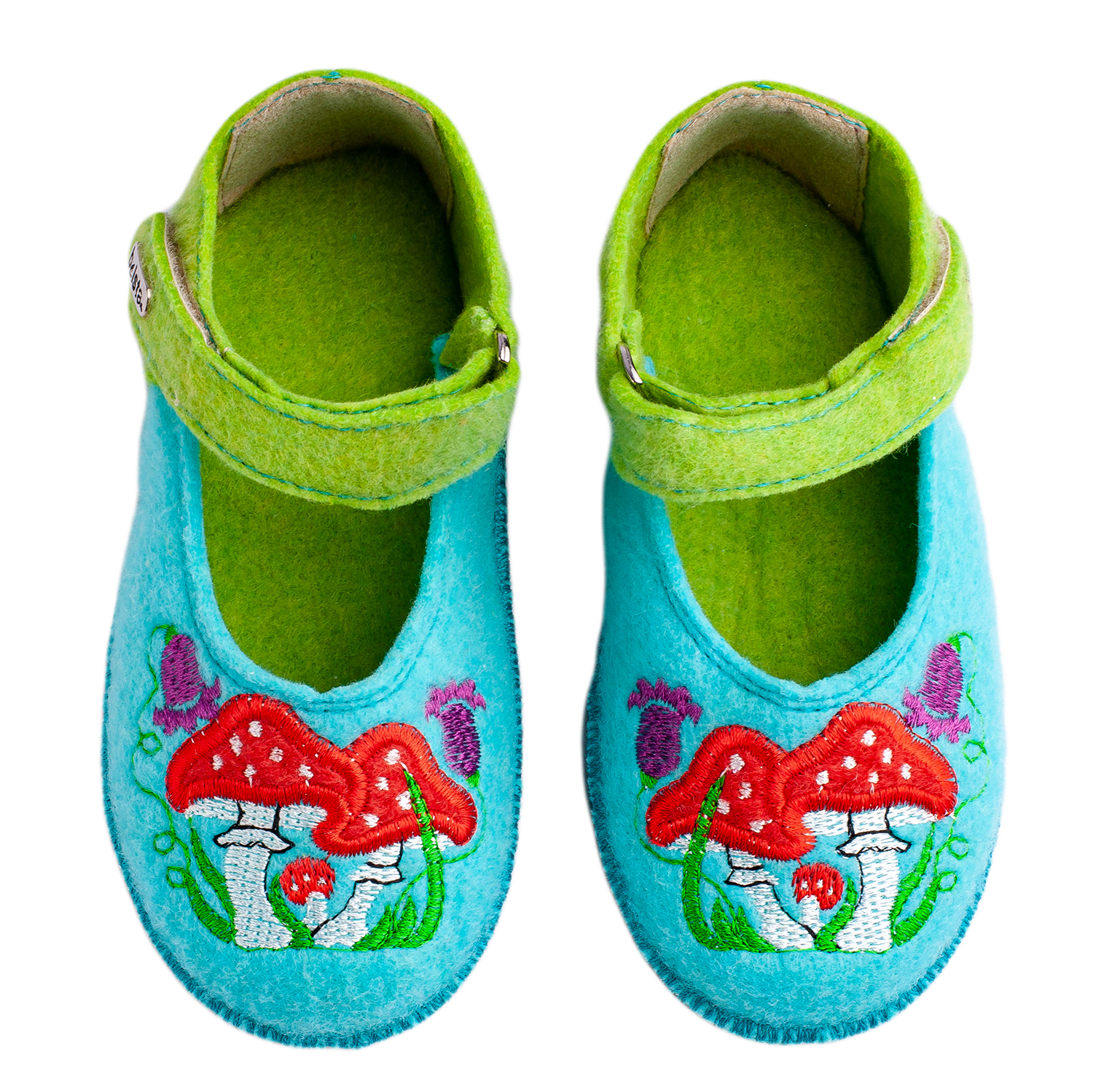 Children's sandals BELSTA of felt with embroidery - 2