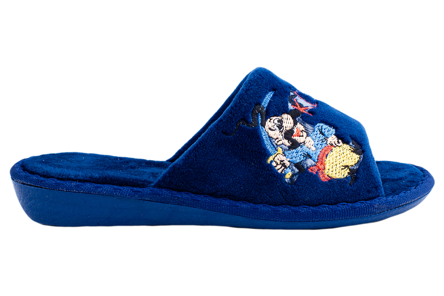 Children's velour slippers with embroidery - 3