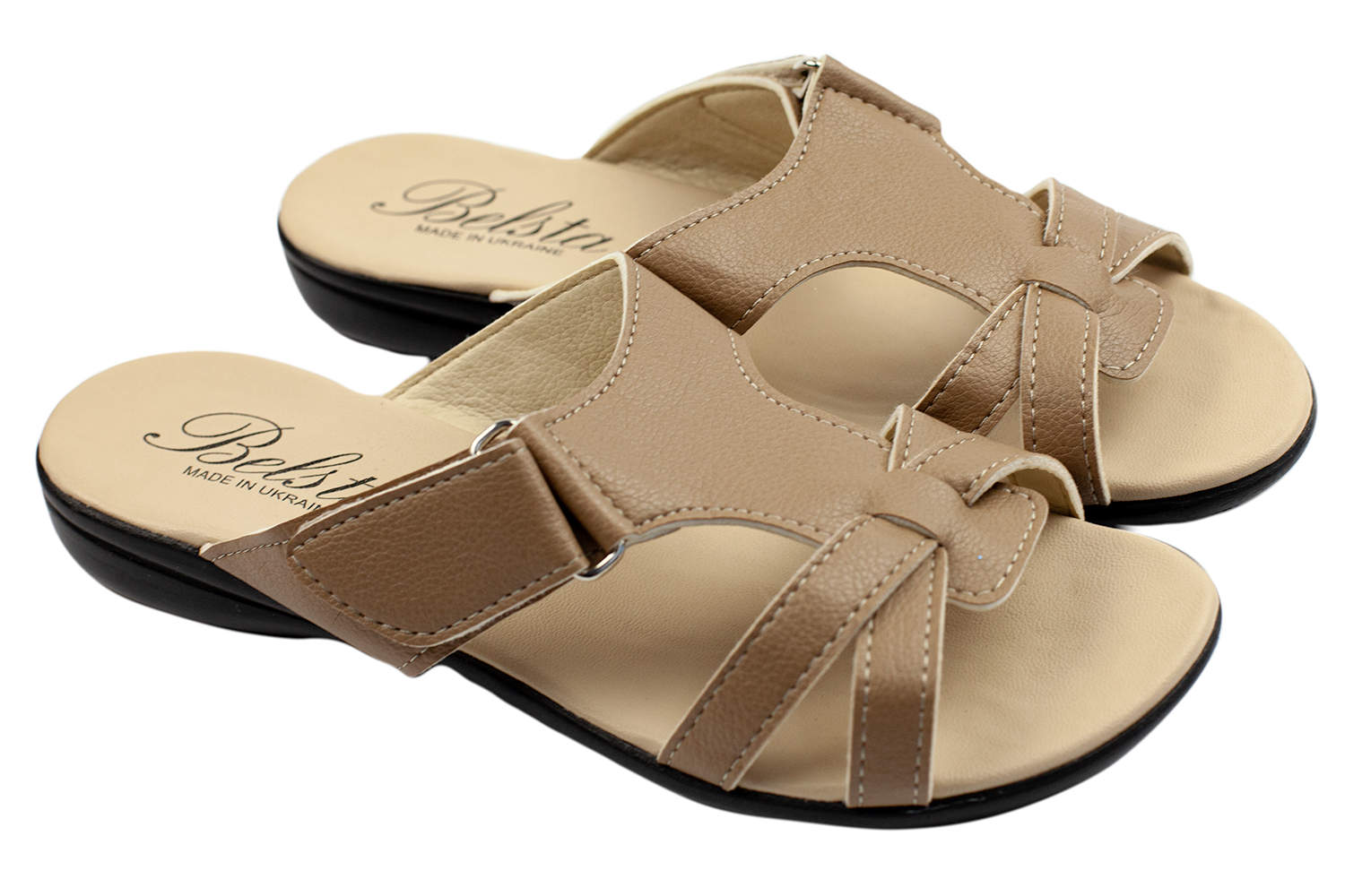Women's summer flip-flops BELSTA of eco leather - 1