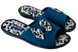 Женские открытые тапочки БЕЛСТА из синего текстиля украшены бантом - 1