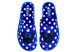Жіночі капці БЕЛСТА з синього велюру з білим горохом прикрашені аплікацією Міккі Мауса - 2