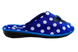 Жіночі капці БЕЛСТА з синього велюру з білим горохом прикрашені аплікацією Міккі Мауса - 3