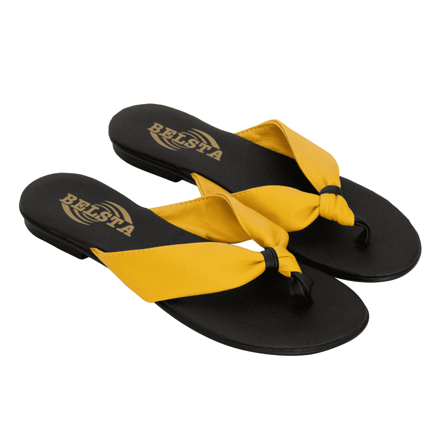 Women's summer ochre flip-flops by BELSTA-36