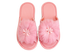 Детские открытые тапочки БЕЛСТА из розового текстиля украшены мехом - 2
