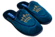Женские закрытые тапочки БЕЛСТА из синего велюра украшены вышивкой Короны - 1