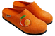 Женские закрытые тапочки БЕЛСТА из оранжевого войлока украшены вышивкой Апельсина - 1