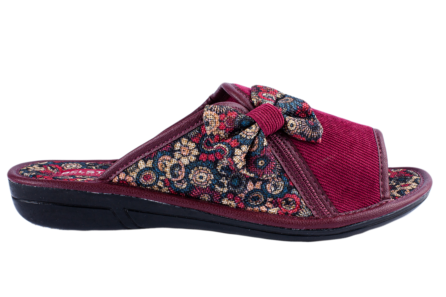 Women's open slippers BELSTA textile and corduroy - 3