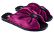 Женские открытые тапочки БЕЛСТА из велюра цвета марсала на чёрной стельке - 1