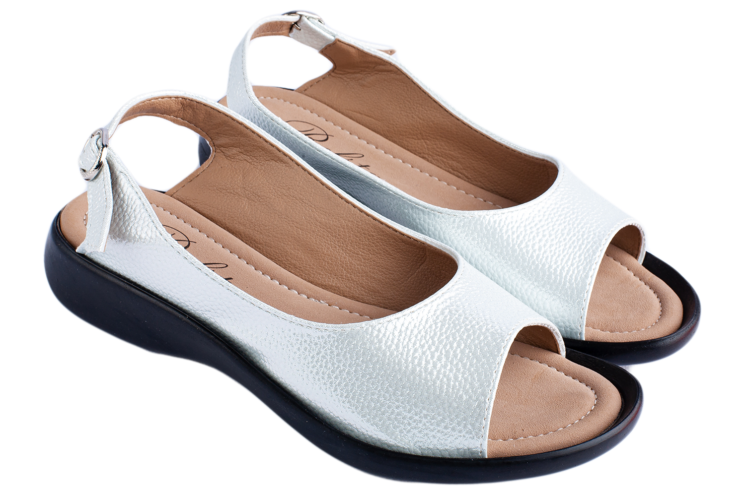 Women's white sandals by BELSTA - 1