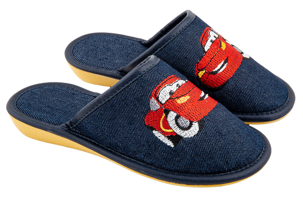 Children's closed slippers BELSTA denim embroidered - 1