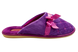 Женские закрытые тапочки БЕЛСТА из фиолетового велюра украшены розовым атласным бантиком - 3