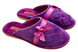 Женские закрытые тапочки БЕЛСТА из фиолетового велюра украшены розовым атласным бантиком - 1