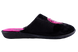 Женские закрытые тапочки БЕЛСТА из чёрного велюра украшены сердцем из пайеток фиолетового цвета - 3