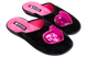 Женские закрытые тапочки БЕЛСТА из чёрного велюра украшены сердцем из розовых пайеток - 1