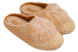 Женские закрытые тапочки БЕЛСТА из бежевого текстиля украшены мехом - 1