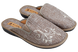 Женские закрытые тапочки БЕЛСТА из бежевого текстиля с узорной вышивкой - 1
