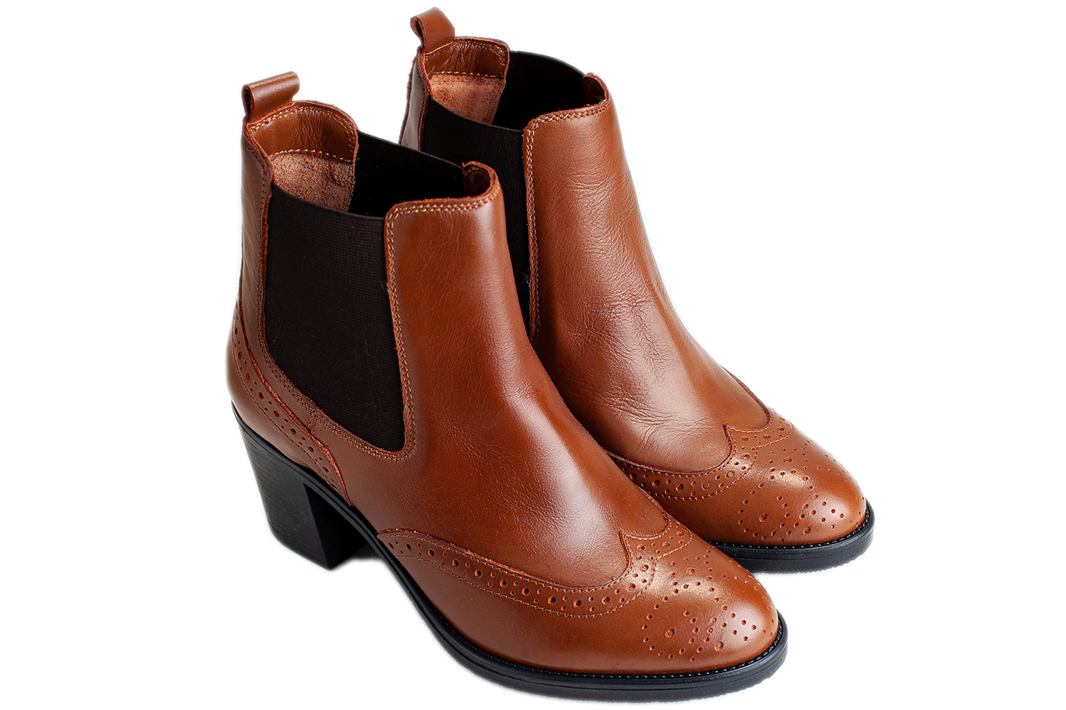 Женские демисезонные ботиночки БЕЛСТА из натуральной кожи светло коричневого цвета - 1