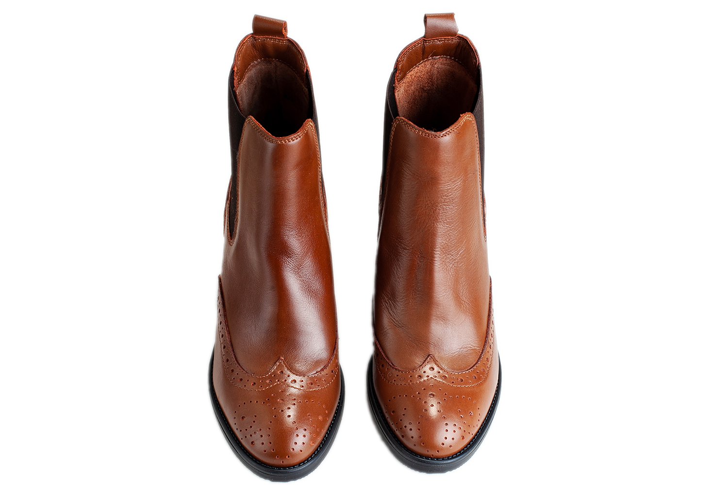 Женские демисезонные ботиночки БЕЛСТА из натуральной кожи светло коричневого цвета - 2