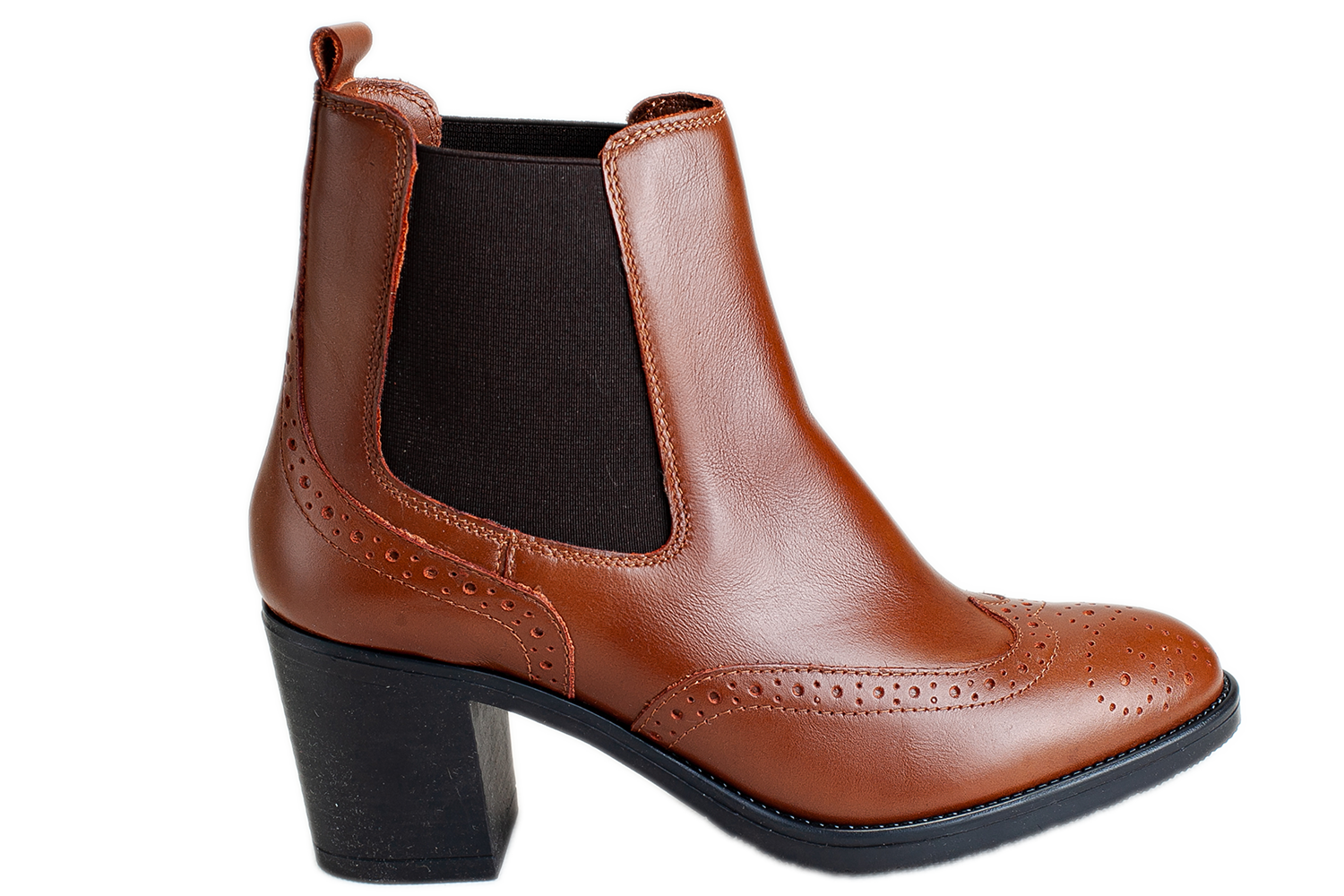 Жіночі демісезонні черевички БЕЛСТА із натуральної шкіри світло коричневого кольору - 3