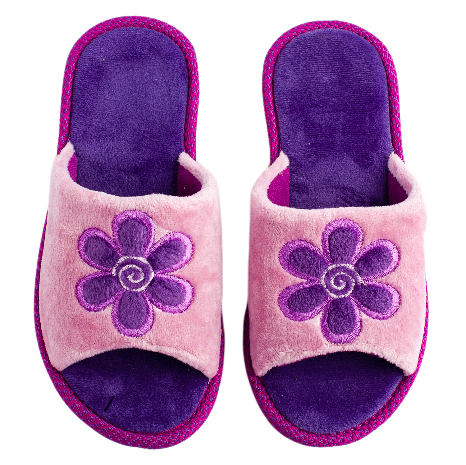 Children's slippers BELSTA velour with embroidery - 2