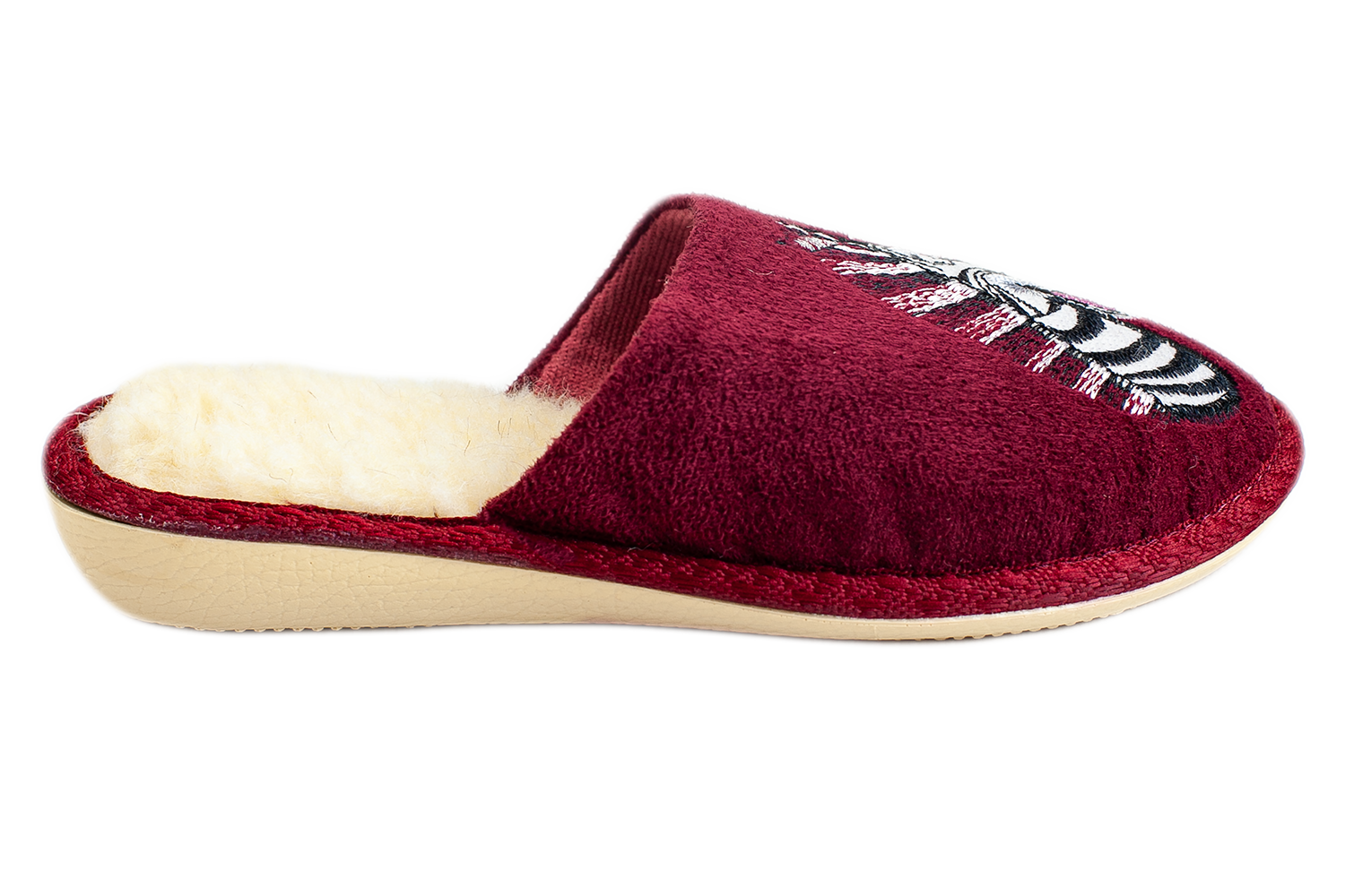 Children's suede slippers BELSTA with embroidery - 3