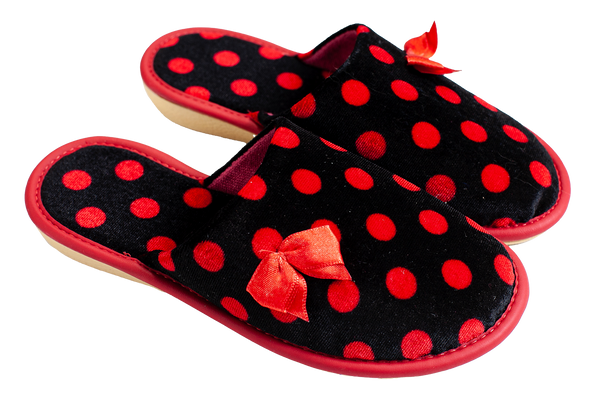 Children's slippers BELSTA velour with a bow - 1