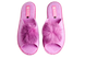 Женские открытые паркетные тапочки БЕЛСТА из розового войлока украшены мехом - 2