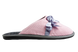 Женские закрытые тапочки БЕЛСТА из розового вельвета украшены серым атласным бантиком - 3