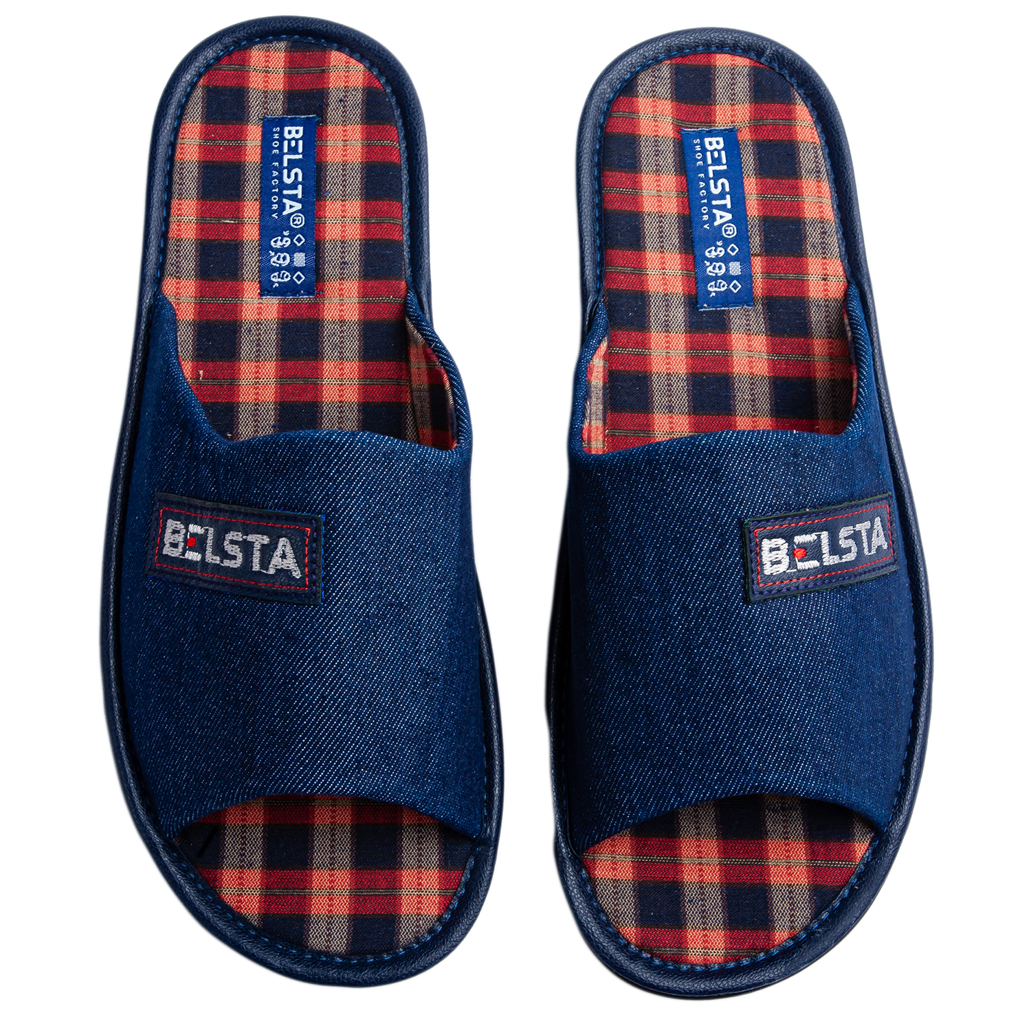 Men's open denim slippers BELSTA - 2